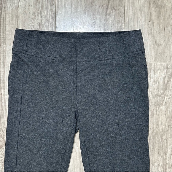 ANN TAYLOR LOFT Charcoal Heather Gray Seamed Ponte Leggings S - Picture 2 of 6